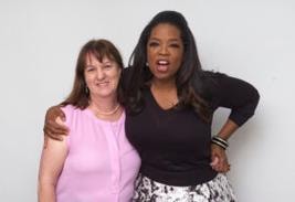 Jenny Cooney with Oprah Winfrey